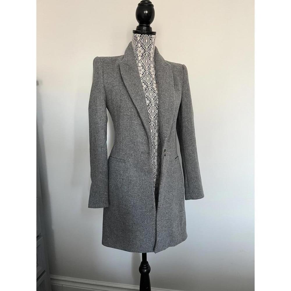 Zara wool blend coat gray XS